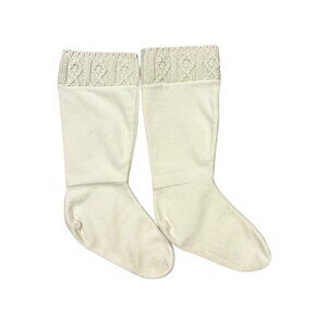 Women’s Cream-Colored LLBean Boot Socks